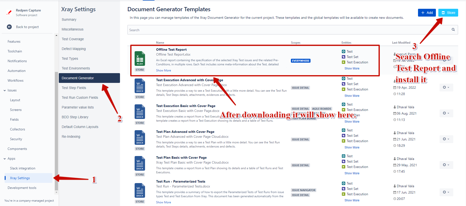 XRay document generator