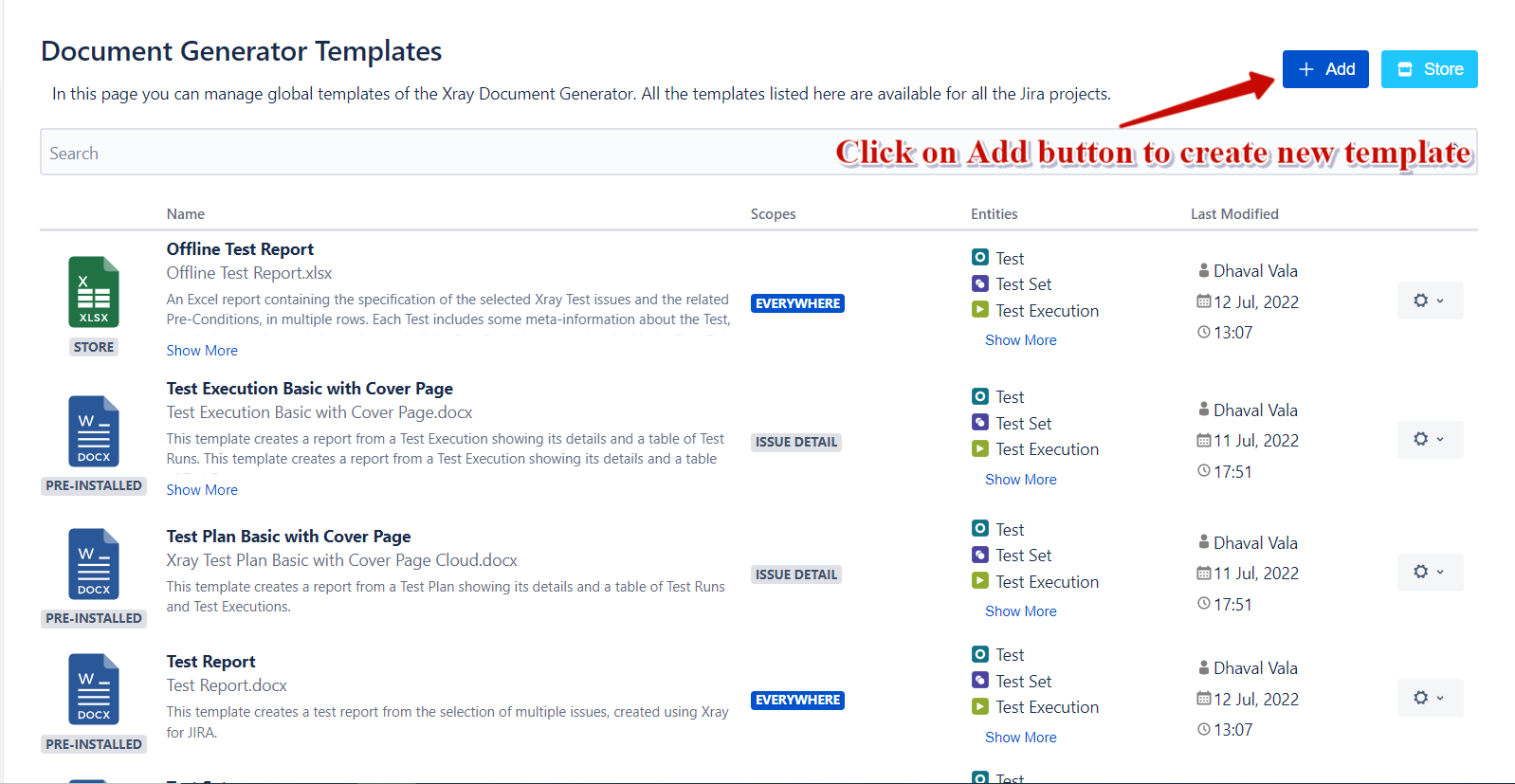 XRay document generator