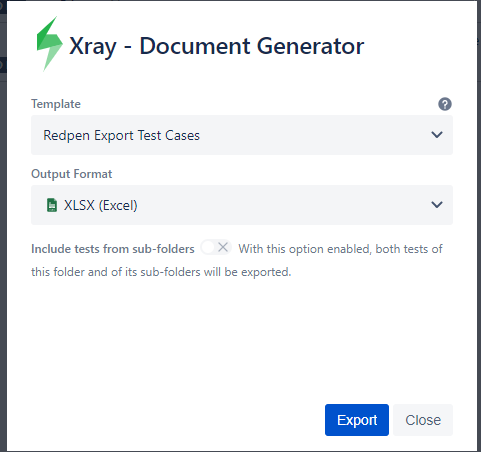 XRay document generator
