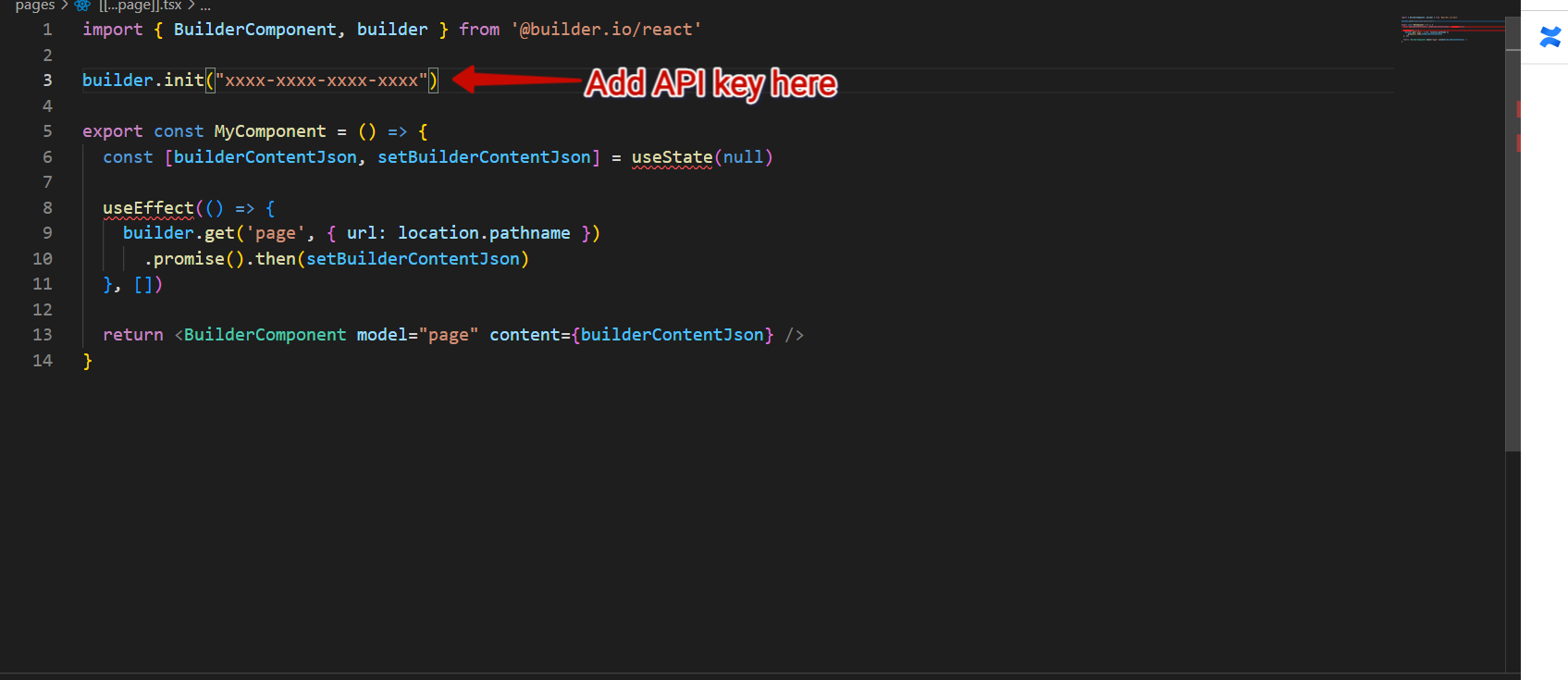 Builder.io API key