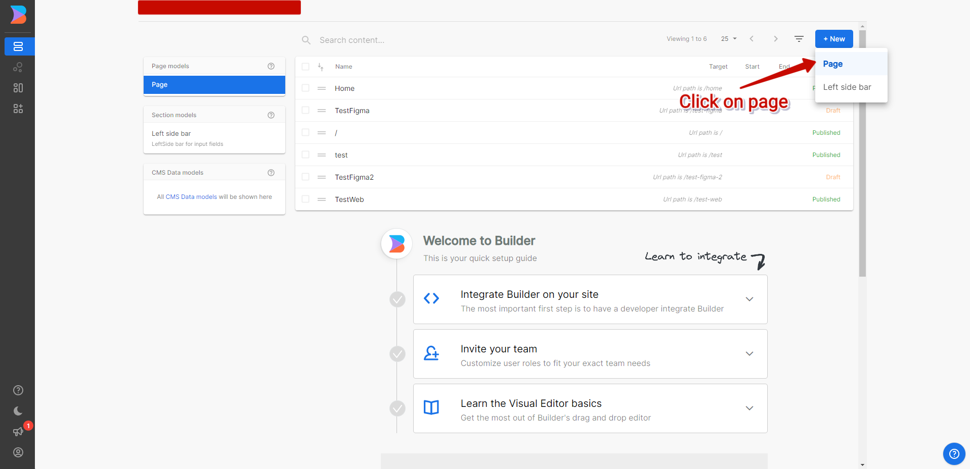Building UI through Builder.io