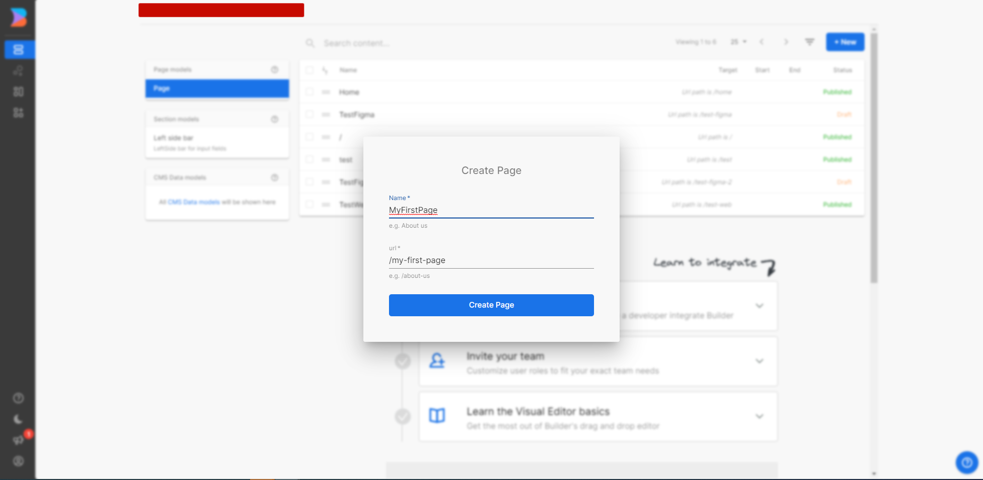 Building UI through Builder.io